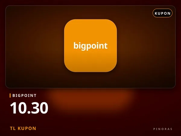 Bigpoint 10.30 TL Kupon