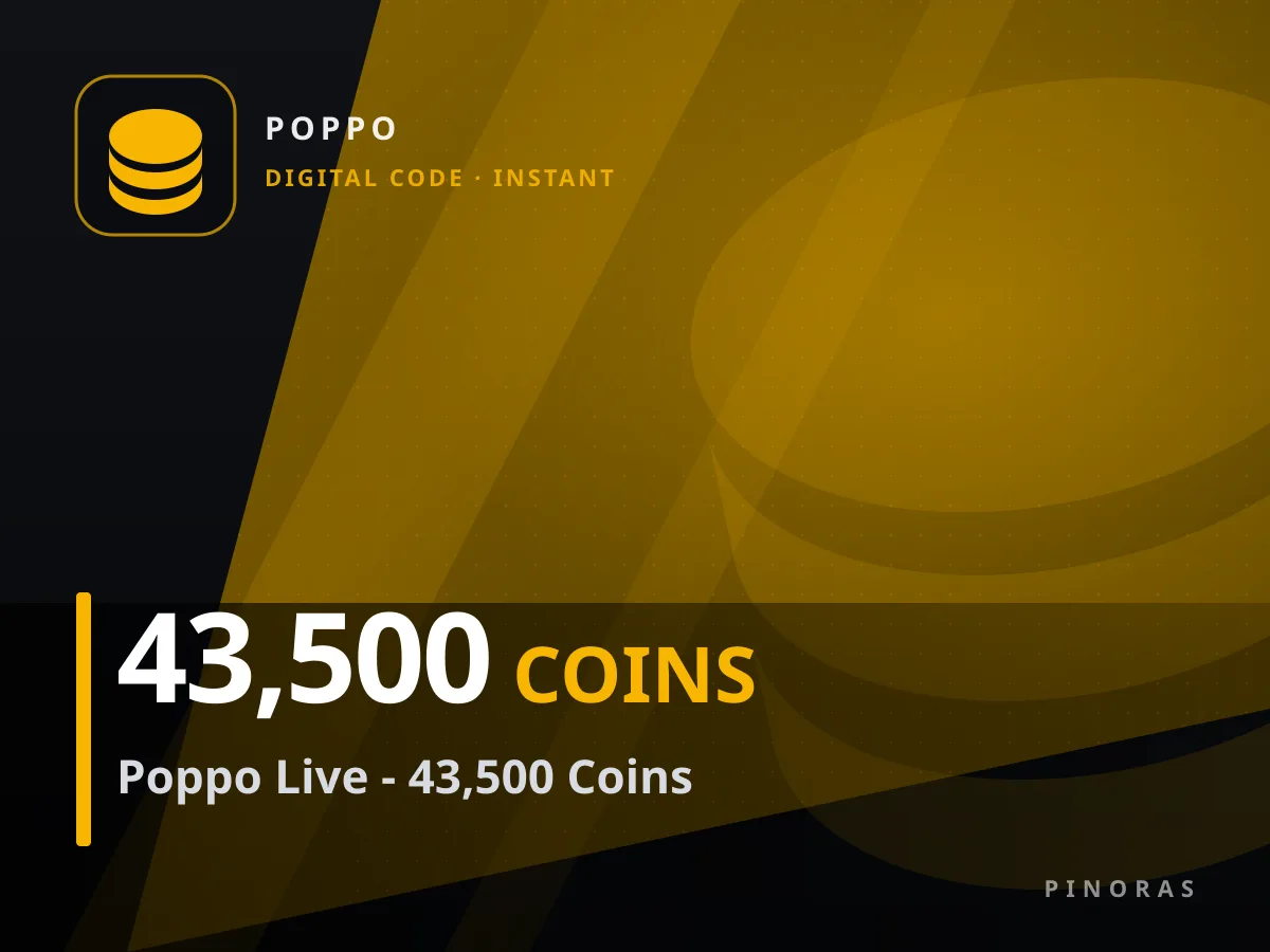Poppo Live - 43,500 Coins — Pinoras