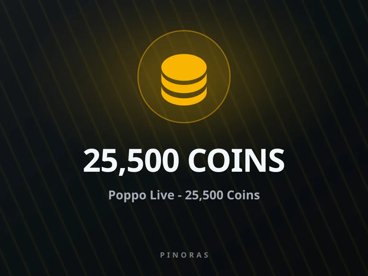 Poppo Live - 25,500 Coins — Pinoras