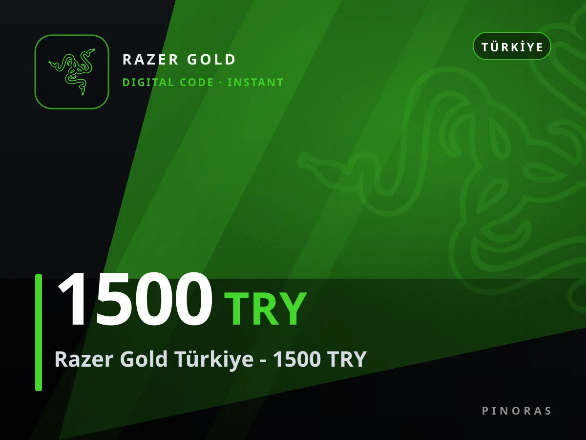 Razer Gold Türkiye - 1500 TRY — Pinoras