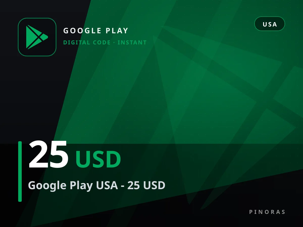 Google Play USA - 25 USD — Pinoras