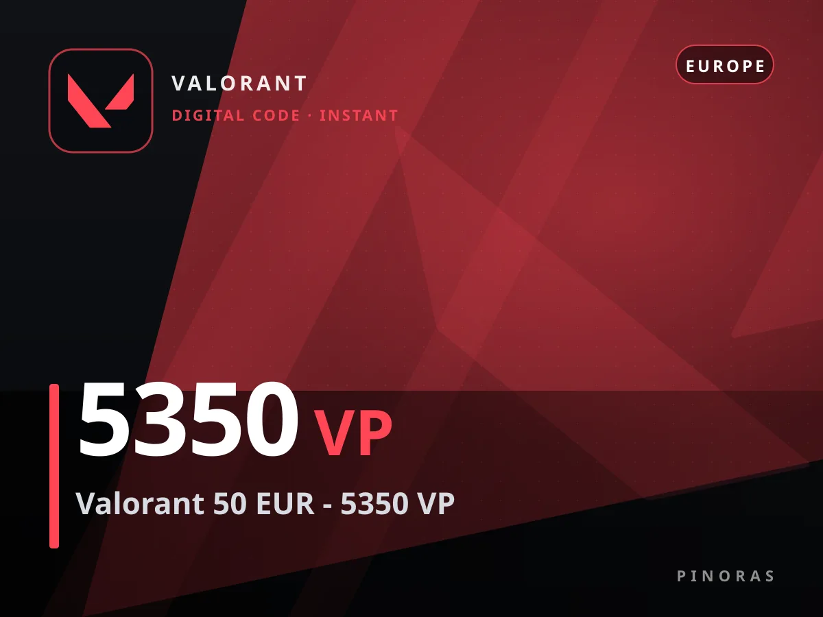 Valorant 50 EUR - 5350 VP — Pinoras