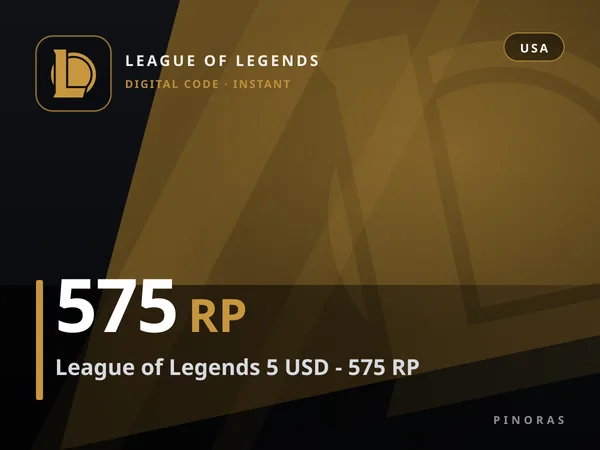 League of Legends 5 USD - 575 RP