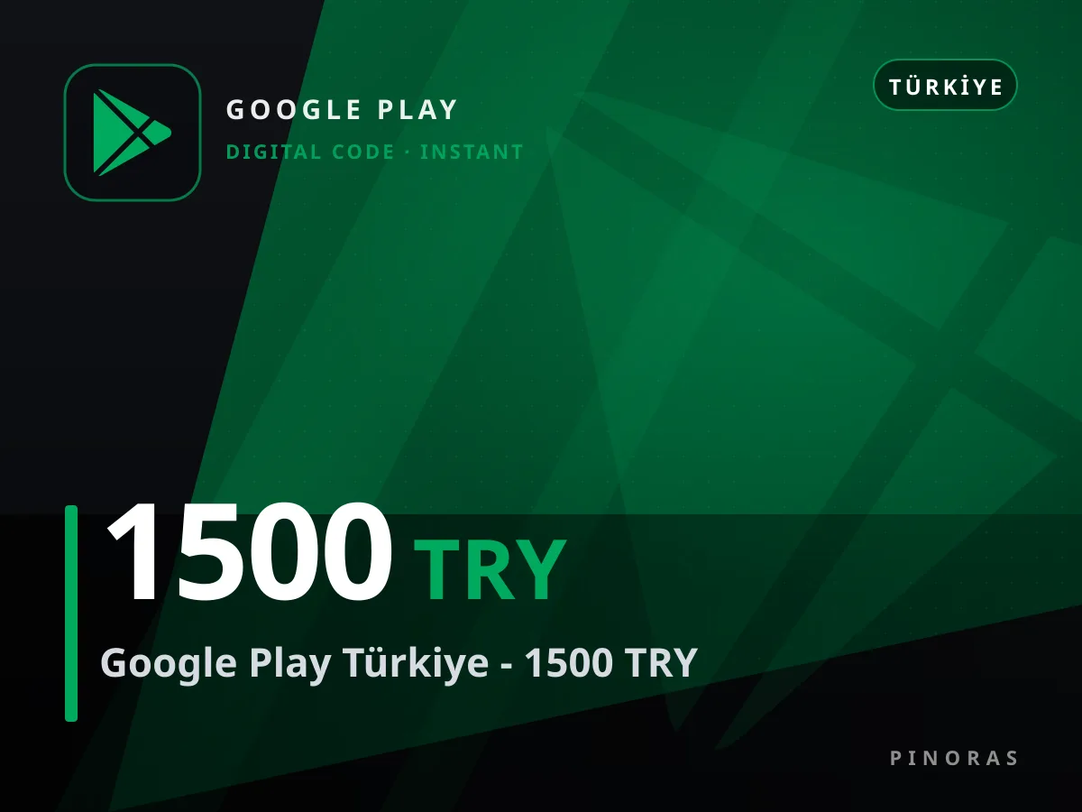 Google Play Türkiye - 1500 TRY — Pinoras