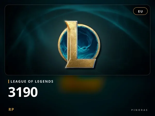 League of Legends 25 EUR - 3190 RP