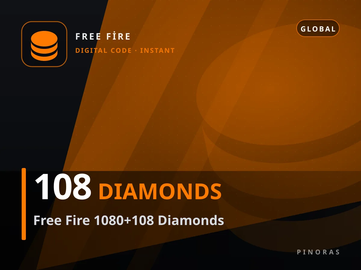 Free Fire 1080+108 Diamonds — Pinoras