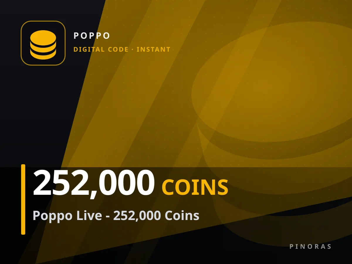 Poppo Live - 252,000 Coins — Pinoras