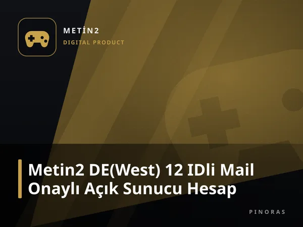 Metin2 DE(West) 12 IDli Mail Onaylı Açık Sunucu Hesap