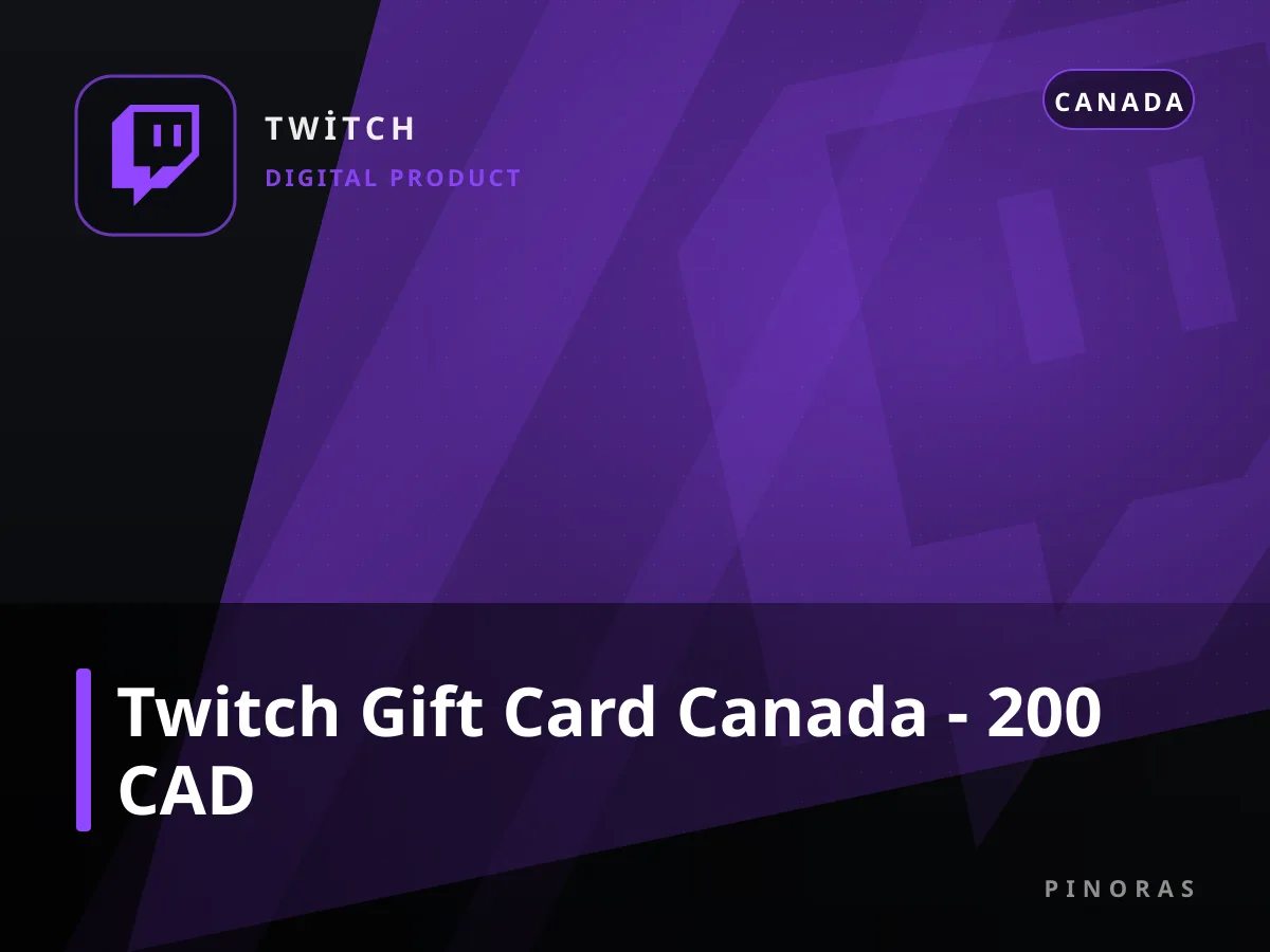 Twitch Gift Card Canada - 200 CAD — Pinoras