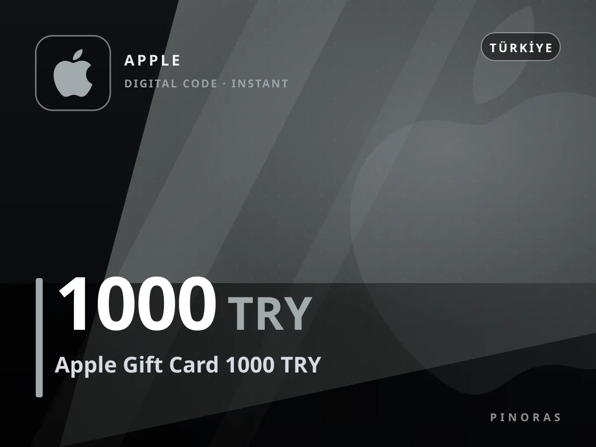 Apple Gift Card 1000 TRY — Pinoras