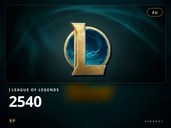 League of Legends 20 EUR - 2540 RP