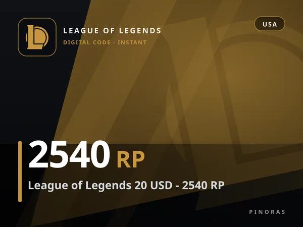 League of Legends 20 USD - 2540 RP