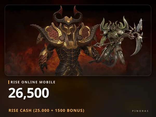 Rise Online Mobile 26500 Rise Cash (25.000 + 1500 Bonus)