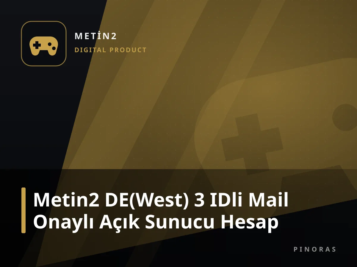 Metin2 DE(West) 3 IDli Mail Onaylı Açık Sunucu Hesap — Pinoras