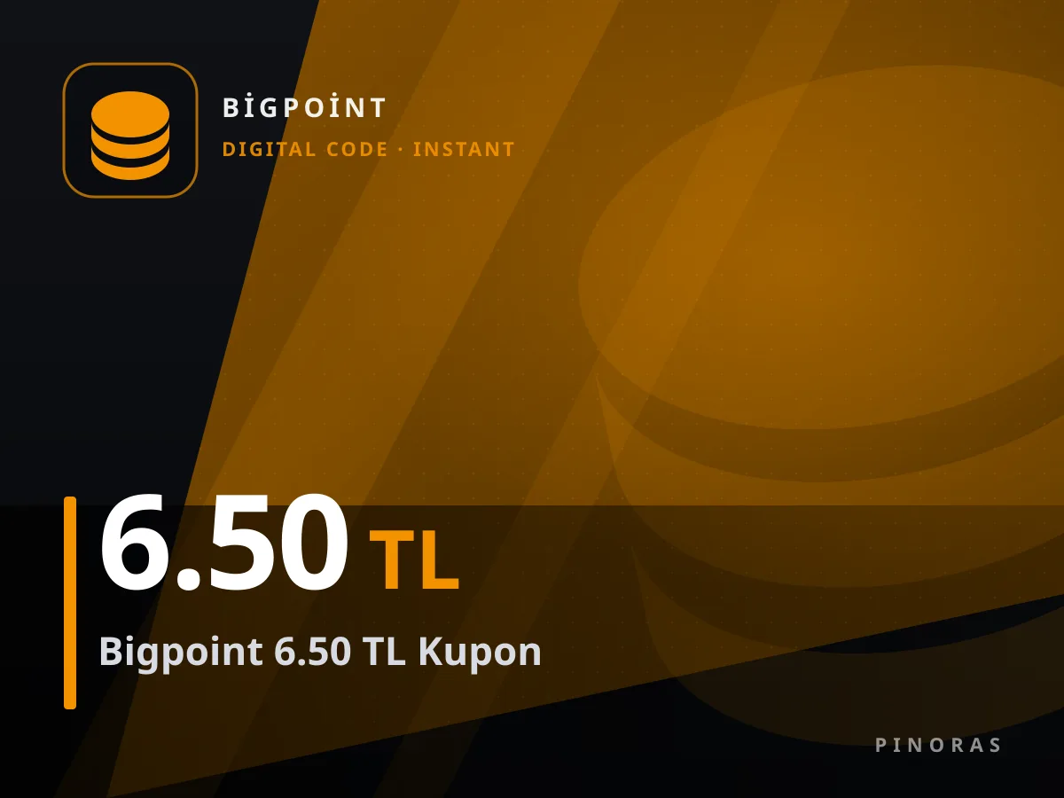 Bigpoint 6.50 TL Kupon — Pinoras