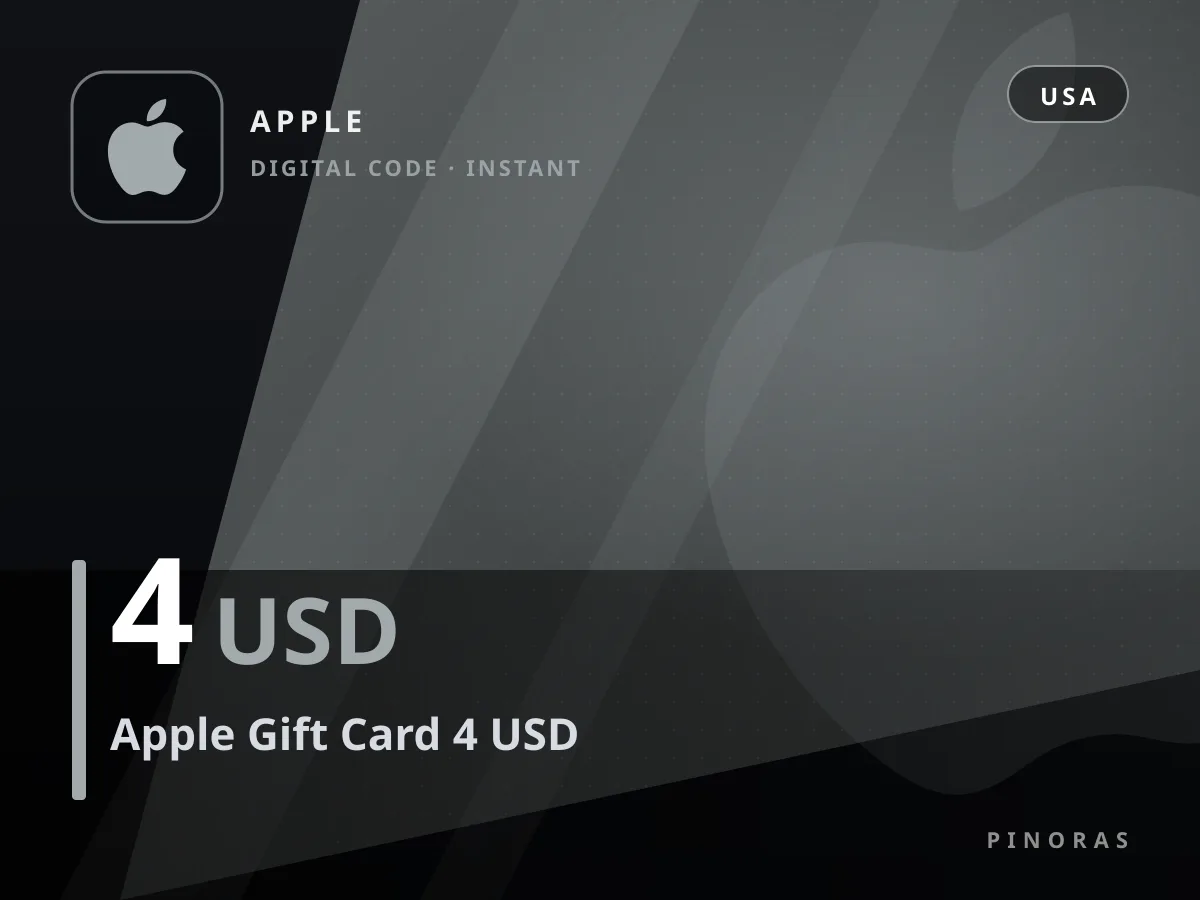 Apple Gift Card 4 USD — Pinoras