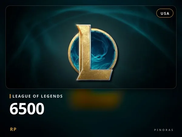 League of Legends 50 USD - 6500 RP