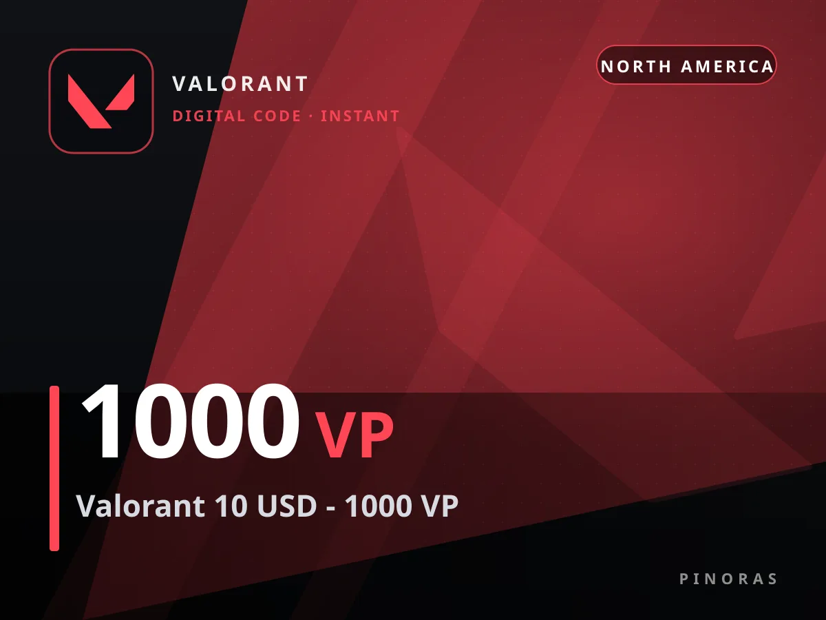 Valorant 10 USD - 1000 VP — Pinoras