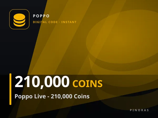 Poppo Live - 210,000 Coins