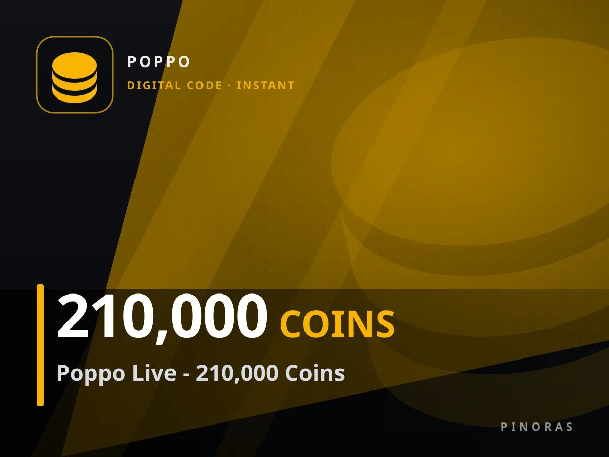 Poppo Live - 210,000 Coins — Pinoras