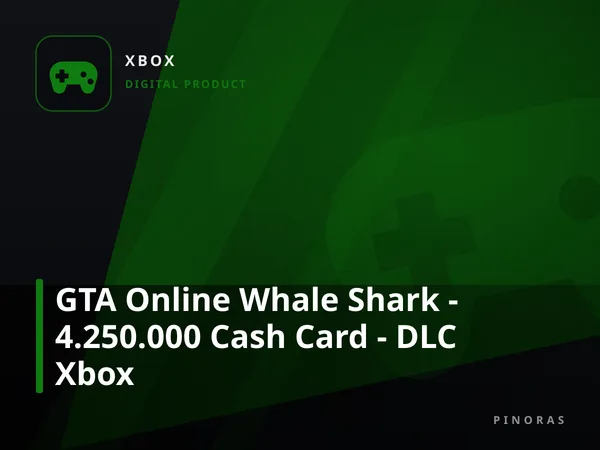 GTA Online Whale Shark - 4.250.000 Cash Card - DLC Xbox