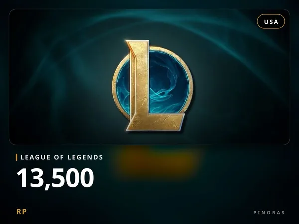 League of Legends 100 USD - 13500 RP