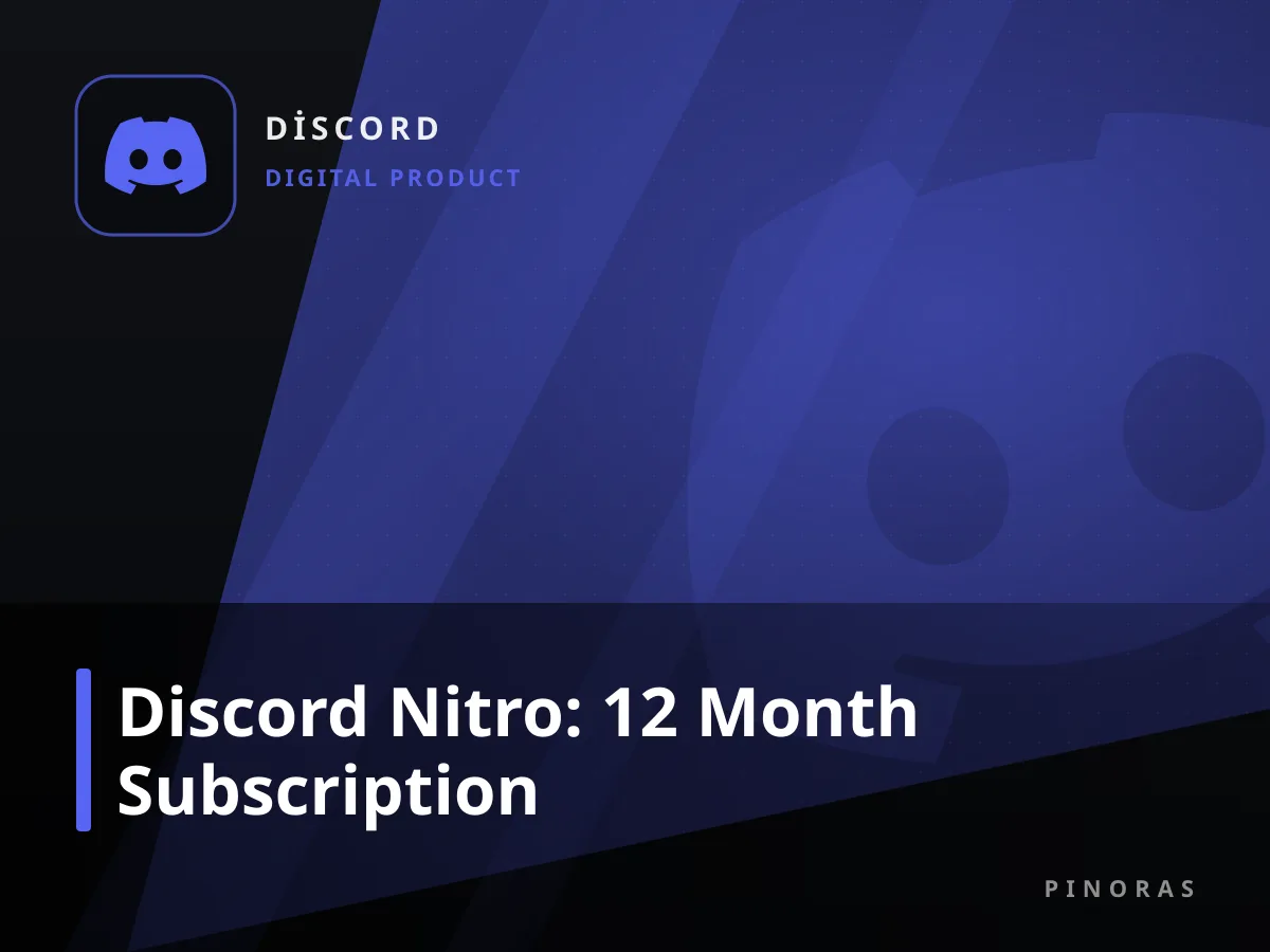Discord Nitro: 12 Month Subscription — Pinoras