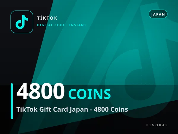 TikTok Gift Card Japan - 4800 Coins
