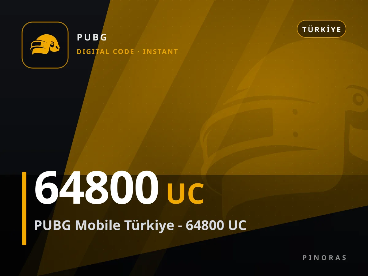PUBG Mobile Türkiye - 64800 UC — Pinoras
