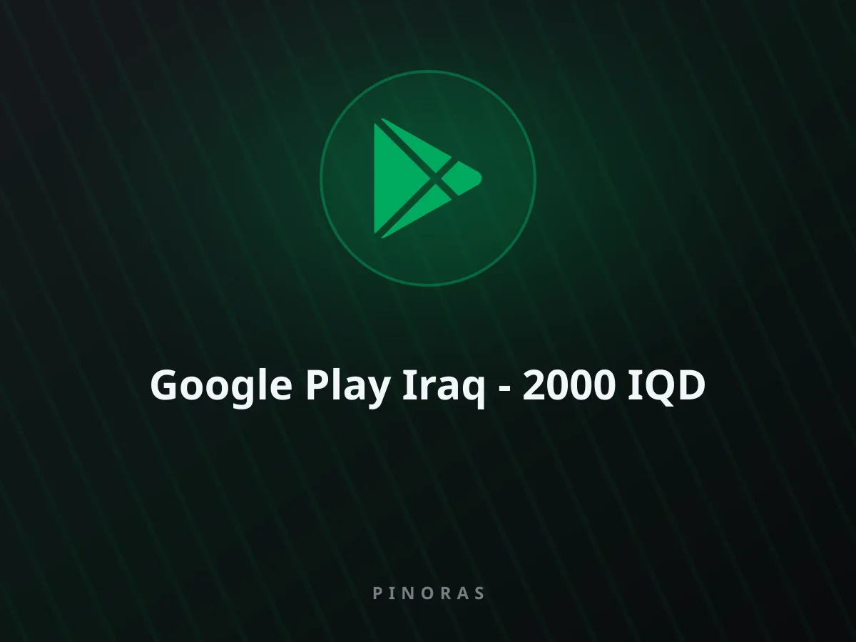 Google Play Iraq - 2000 IQD — Pinoras