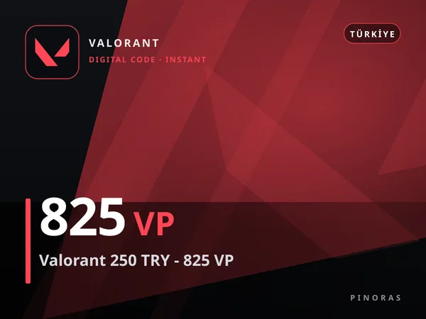 Valorant 250 TRY - 825 VP