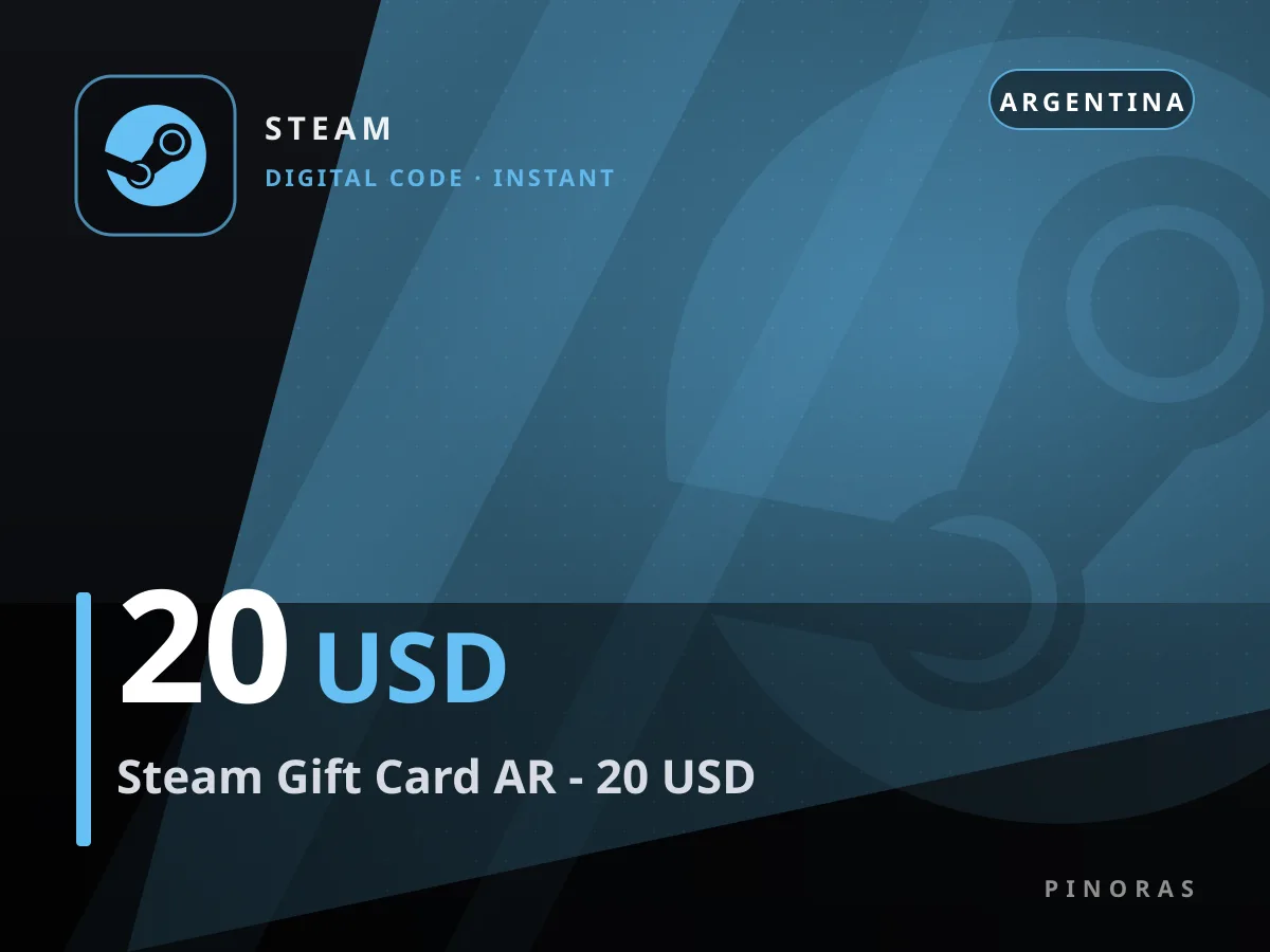 Steam Gift Card AR - 20 USD — Pinoras