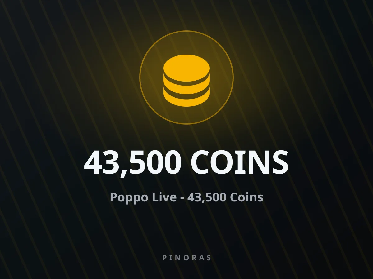 Poppo Live - 43,500 Coins — Pinoras