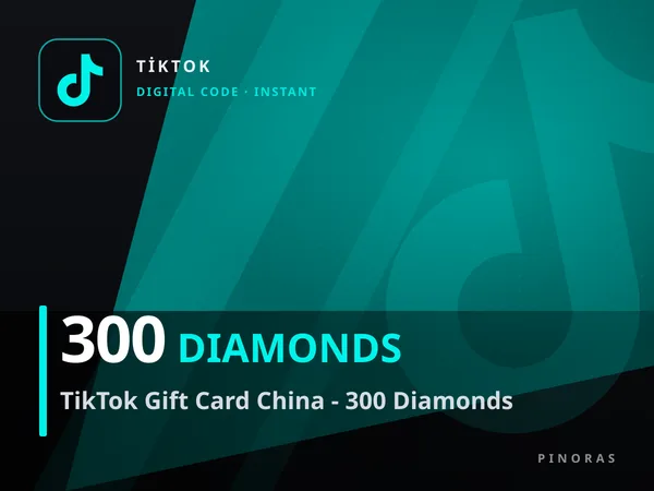 TikTok Gift Card China - 300 Diamonds