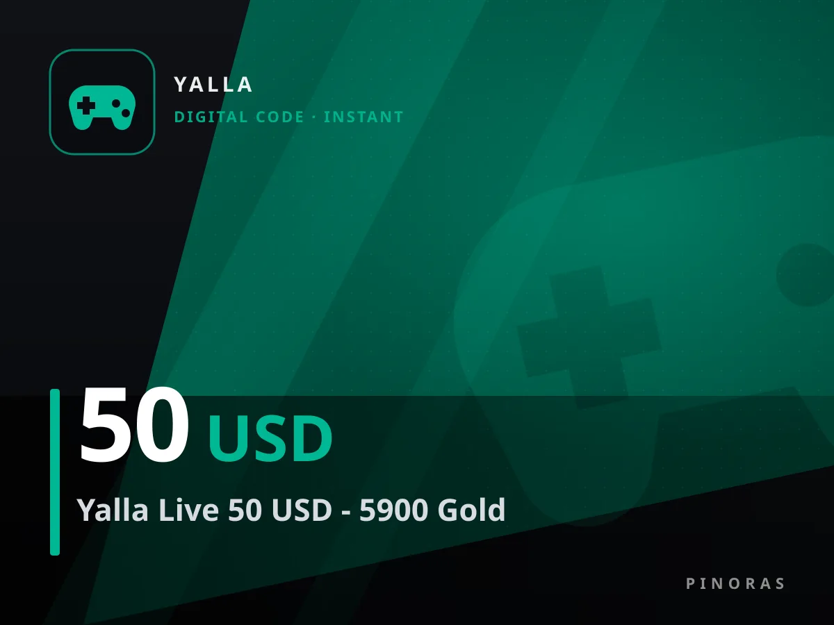Yalla Live 50 USD - 5900 Gold — Pinoras