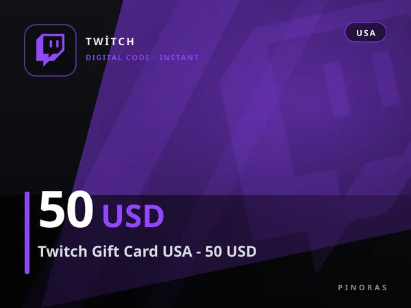Twitch Gift Card USA - 50 USD