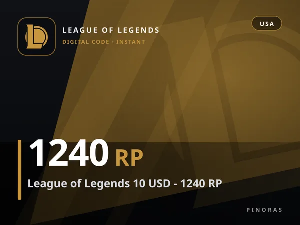 League of Legends 10 USD - 1240 RP