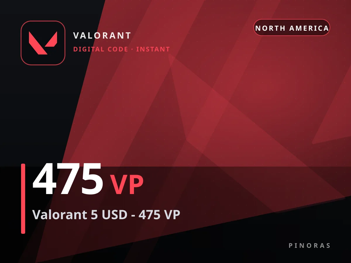 Valorant 5 USD - 475 VP — Pinoras