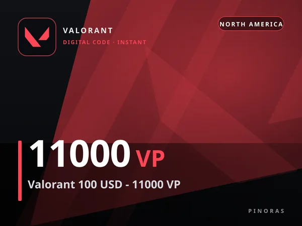 Valorant 100 USD - 11000 VP