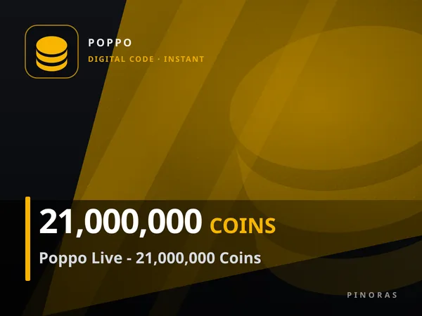 Poppo Live - 21,000,000 Coins