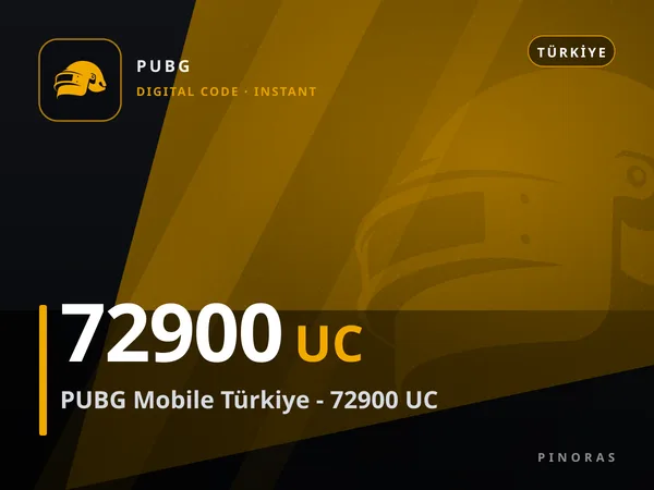 PUBG Mobile Türkiye - 72900 UC