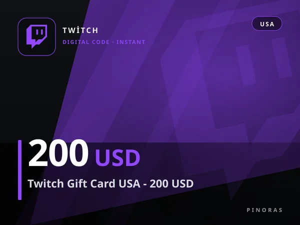Twitch Gift Card USA - 200 USD