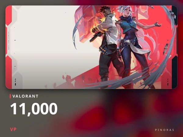 Valorant 100 USD - 11000 VP
