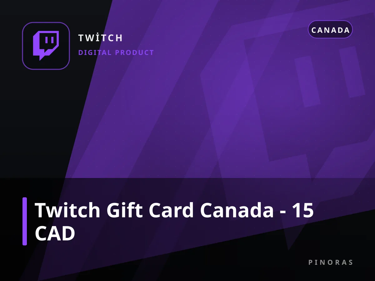 Twitch Gift Card Canada - 15 CAD — Pinoras