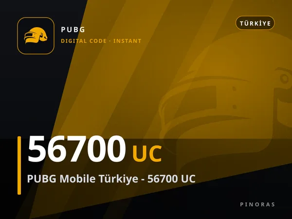 PUBG Mobile Türkiye - 56700 UC