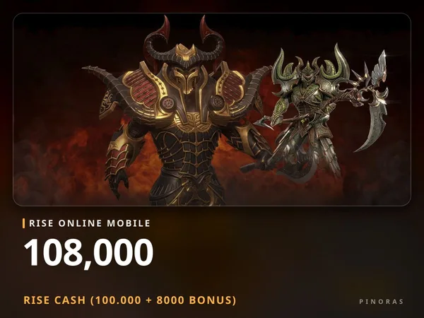 Rise Online Mobile 108000 Rise Cash (100.000 + 8000 Bonus)