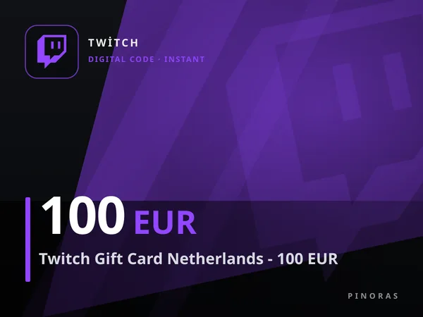Twitch Gift Card Netherlands - 100 EUR