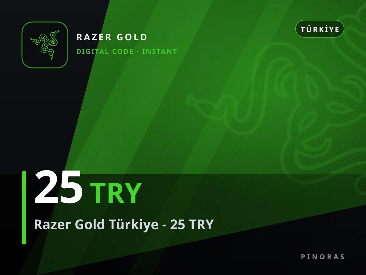 Razer Gold Türkiye - 25 TRY — Pinoras